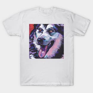 Alaskan Malamute bright colorful pop art T-Shirt